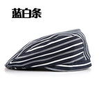 Blue and white stripe forward cap / Free size (about 58-60cm)