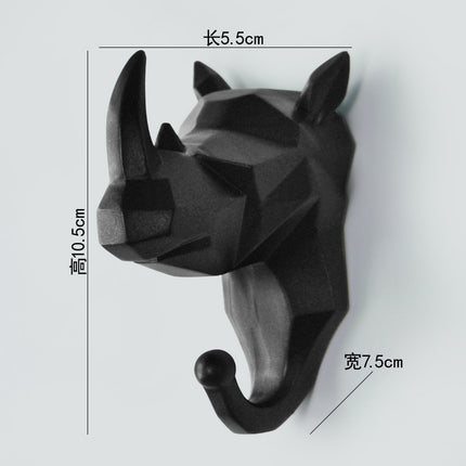 Creative Animal Clothes Hook Punch-free Deer Head Decoration Paste Clothes Hook Wall Coat Hook Door Rear Key Rack