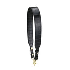 E short (black crocodile pattern)