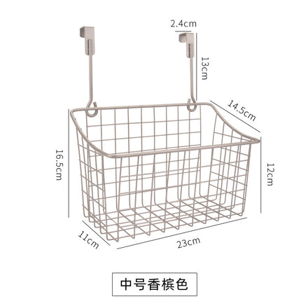 Cabinet Door Rear Hanging Basket Storage Frame Dormitory Artifact Bedside Hanging Basket Kitchen Bathroom Multifunctional Finishing Storage Basket
