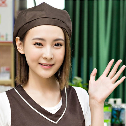 Kitchen breathable mesh chef hat men's restaurant thin hat beret waiter work peaked cap female summer