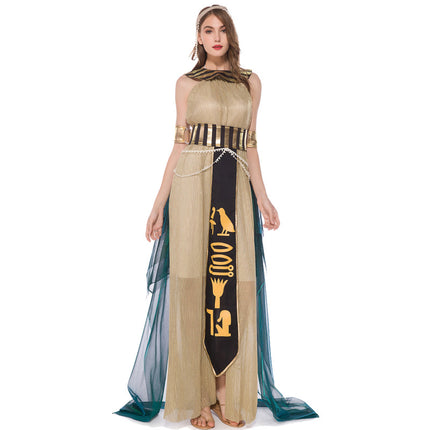 Halloween Adult Egyptian Pharaoh King Cleopatra Showsuit Couple Drama Play Performance