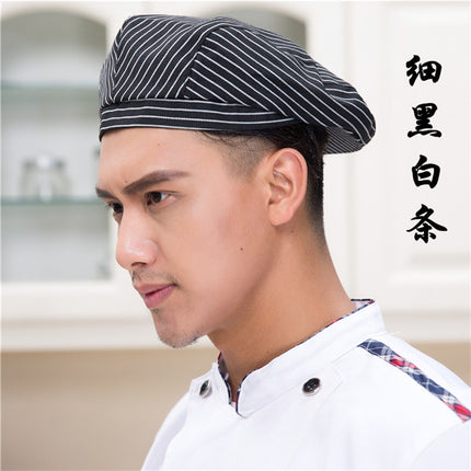 Kitchen breathable mesh chef hat men's restaurant thin hat beret waiter work peaked cap female summer