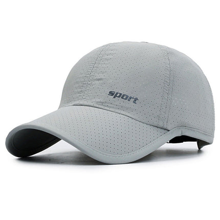 Quick-Drying Baseball Hat Men's Summer Outdoor Sports Sun Protection Breathable Hole Sun Hat Korean Style Casual Sunshade Peaked Cap