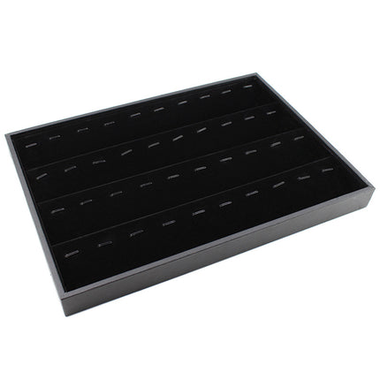 Black Uncovered Flannel Earrings Stud Ring Plate Jewelry Jewelry Display Props Set Jewelry Display Tray Wholesale