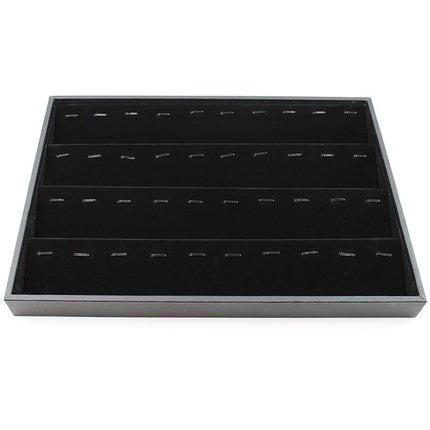 Black Uncovered Flannel Earrings Stud Ring Plate Jewelry Jewelry Display Props Set Jewelry Display Tray Wholesale