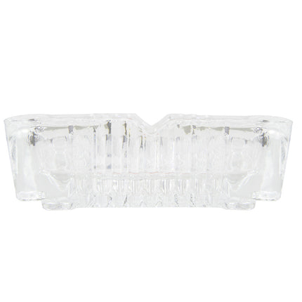 Deli Ashtray Living Room Office Large, Medium and Small Transparent Glass Cylinder Simple and Generous Thickened Glass Ashtray