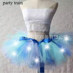 Dark blue + Tiffany blue + white luminous skirt / M26cm