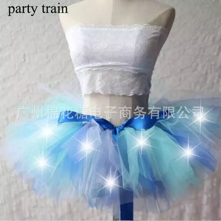 Led Strap Handmade Rave Electronic Music Festival Disco Music Festival Edm Three-Flash Light-Emitting Tutu Skirt Dropshipping