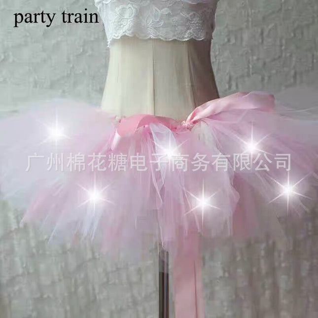 Led Strap Handmade Rave Electronic Music Festival Disco Music Festival Edm Three-Flash Light-Emitting Tutu Skirt Dropshipping