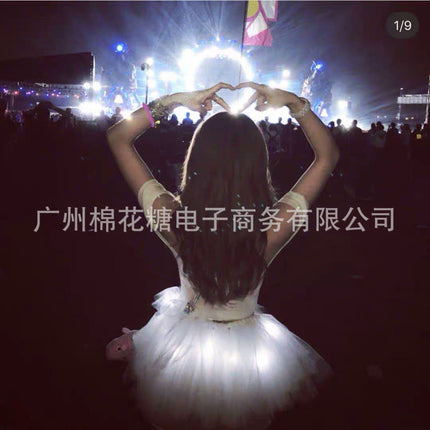 Led Strap Handmade Rave Electronic Music Festival Disco Music Festival Edm Three-Flash Light-Emitting Tutu Skirt Dropshipping