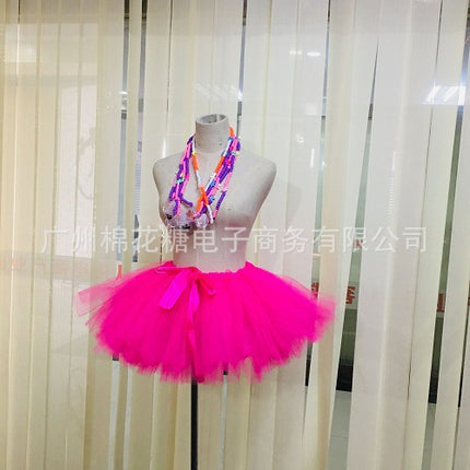 Led Strap Handmade Rave Electronic Music Festival Disco Music Festival Edm Three-Flash Light-Emitting Tutu Skirt Dropshipping