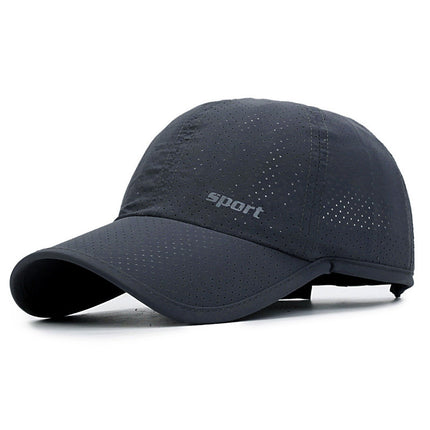 Quick-Drying Baseball Hat Men's Summer Outdoor Sports Sun Protection Breathable Hole Sun Hat Korean Style Casual Sunshade Peaked Cap