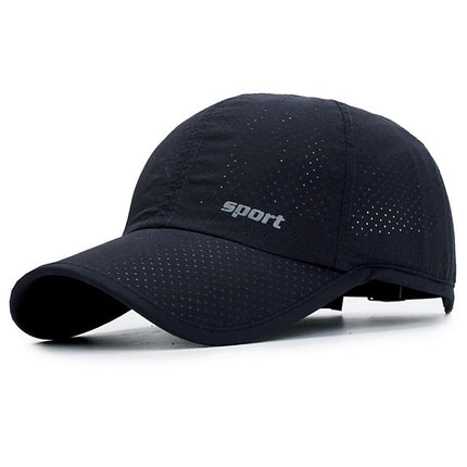 Quick-Drying Baseball Hat Men's Summer Outdoor Sports Sun Protection Breathable Hole Sun Hat Korean Style Casual Sunshade Peaked Cap