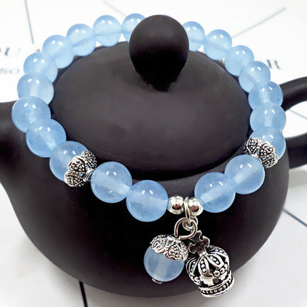 Korean Style Cat's Eye Bracelet Crown Pendant Bracelet Student Crystal Bracelet Bracelet Wholesale Bracelet Niche Korea