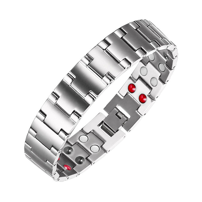 Cross-Border New Trendy Magnet Stainless Steel Bracelet for Men, Magnetic Titanium Steel Bracelet Manufacturer Direct Batch
