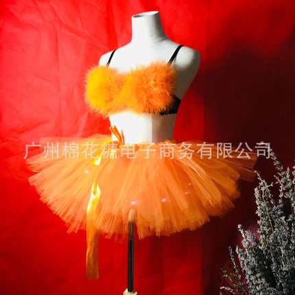 Led Strap Handmade Rave Electronic Music Festival Disco Music Festival Edm Three-Flash Light-Emitting Tutu Skirt Dropshipping