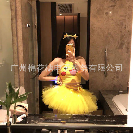 Led Strap Handmade Rave Electronic Music Festival Disco Music Festival Edm Three-Flash Light-Emitting Tutu Skirt Dropshipping