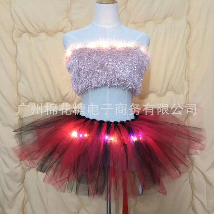 Led Strap Handmade Rave Electronic Music Festival Disco Music Festival Edm Three-Flash Light-Emitting Tutu Skirt Dropshipping