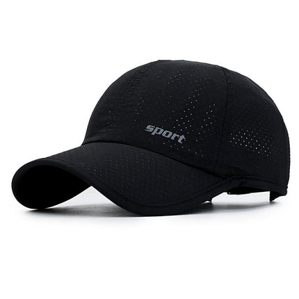 Quick-Drying Baseball Hat Men's Summer Outdoor Sports Sun Protection Breathable Hole Sun Hat Korean Style Casual Sunshade Peaked Cap