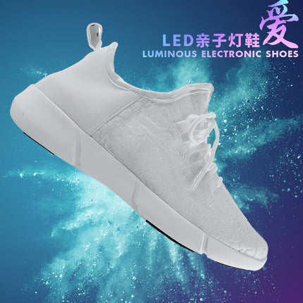Factory Direct supply non-string lights colorful luminous shoes luminous shoes optical fiber shoes couple USB charging board shoes one-piece delivery