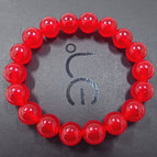 S491 Red chalcedony single circle 10mm