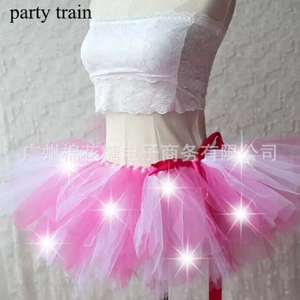 Led Strap Handmade Rave Electronic Music Festival Disco Music Festival Edm Three-Flash Light-Emitting Tutu Skirt Dropshipping