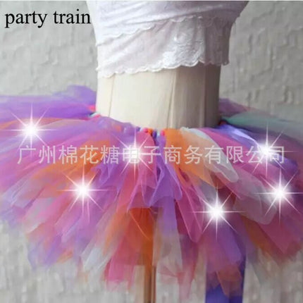 Led Strap Handmade Rave Electronic Music Festival Disco Music Festival Edm Three-Flash Light-Emitting Tutu Skirt Dropshipping
