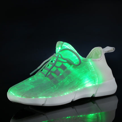 Factory Direct supply non-string lights colorful luminous shoes luminous shoes optical fiber shoes couple USB charging board shoes one-piece delivery