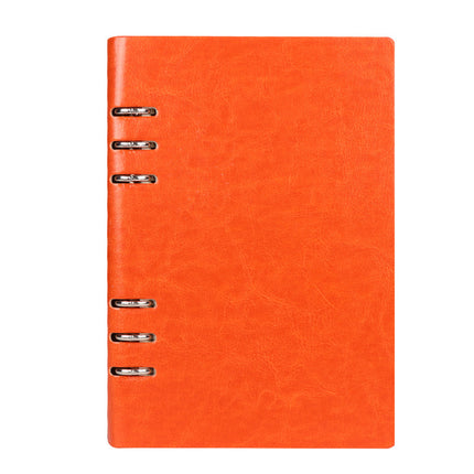 A5 Loose-Leaf Notebook Leather Pu Creative Hollow-Out 6-Hole Business Office Casual Notepad Thickened Hollow-Out Design
