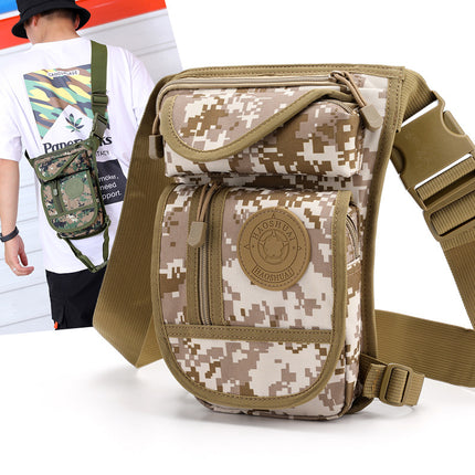 Cross-border Special for New Tactical Leg Bag Riding Fishing Waist Bag Outdoor Multifunctional Chest Bag Crossbody Bag Military Fan Leg Bag