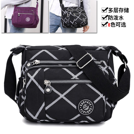 Cross-border e-commerce autumn new shoulder bag women's casual nylon cloth bag multi-pocket mommy Travel Messenger bag
