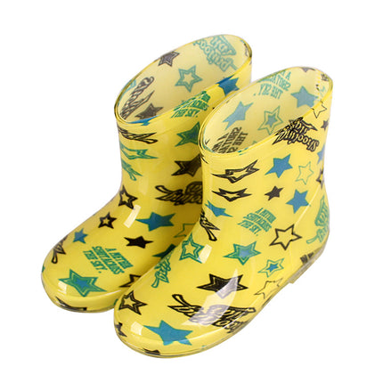 Children's Rain Boots Rainbow Girls Export Export Japanese Cute Student Water Boots Boys Baby Rain Boots Water Shoes Source Cross-Border