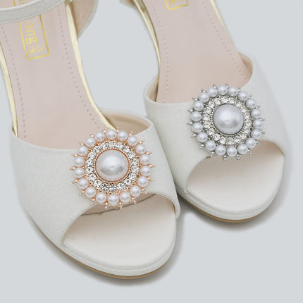 Cross-Border High-Heeled Shoe Accessories, Work Shoe Decorative Buckles, Pearl Shoe Bridal Shoe Buckles, Detachable Shoe Flowers, Shoe Buckles for Wedding Shoes