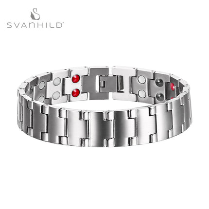 Cross-Border New Trendy Magnet Stainless Steel Bracelet for Men, Magnetic Titanium Steel Bracelet Manufacturer Direct Batch