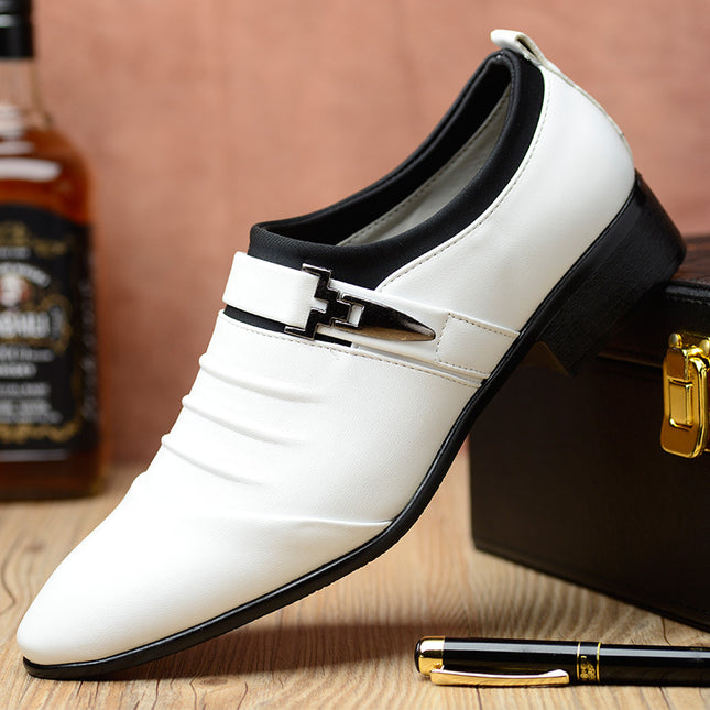 New Casual Shoes for Men, Business Formal Leather Shoes, Large Size Plus Velvet Men's Shoes, Drop Shipping