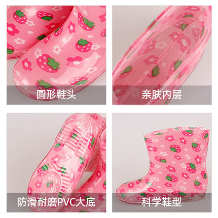 Children's Rain Boots Rainbow Girls Export Export Japanese Cute Student Water Boots Boys Baby Rain Boots Water Shoes Source Cross-Border