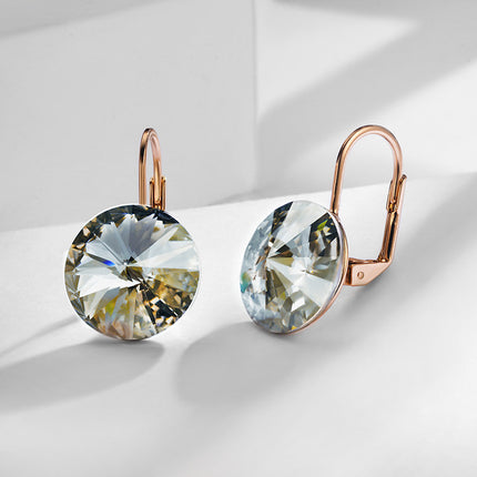 Austrian Crystal Earrings Women's Elegant South Korea Personalized All-match Simple Ear Stud Ear Stud Elegant Skinny Fashion New Style