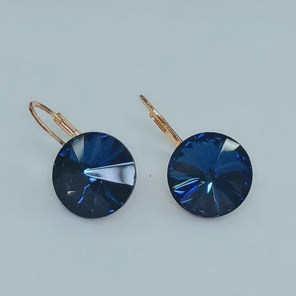 Austrian Crystal Earrings Women's Elegant South Korea Personalized All-match Simple Ear Stud Ear Stud Elegant Skinny Fashion New Style