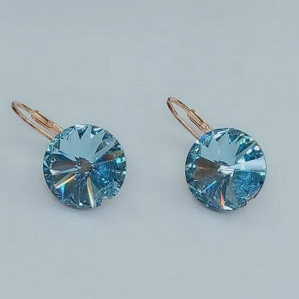 Austrian Crystal Earrings Women's Elegant South Korea Personalized All-match Simple Ear Stud Ear Stud Elegant Skinny Fashion New Style