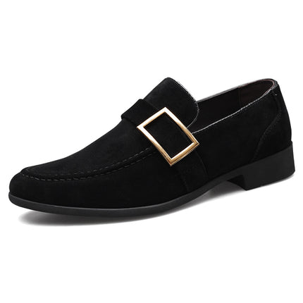 Spring New Leather Shoes, Men's Casual Shoes, Frosted Slip-On Driving Shoes, Large Size Beanie Shoes, Drop Shipping