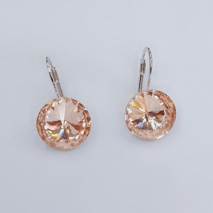 Austrian Crystal Earrings Women's Elegant South Korea Personalized All-match Simple Ear Stud Ear Stud Elegant Skinny Fashion New Style