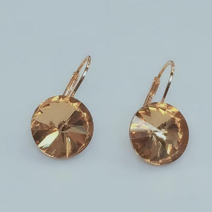 Austrian Crystal Earrings Women's Elegant South Korea Personalized All-match Simple Ear Stud Ear Stud Elegant Skinny Fashion New Style
