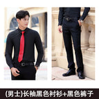 (Men) 881 long-sleeved black shirt +688 black pants / 4XL