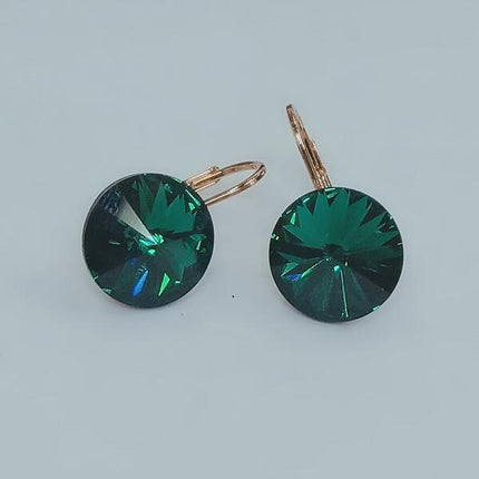 Austrian Crystal Earrings Women's Elegant South Korea Personalized All-match Simple Ear Stud Ear Stud Elegant Skinny Fashion New Style