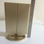 Champagne Gold / 22 lamp desktop three-fold mirror