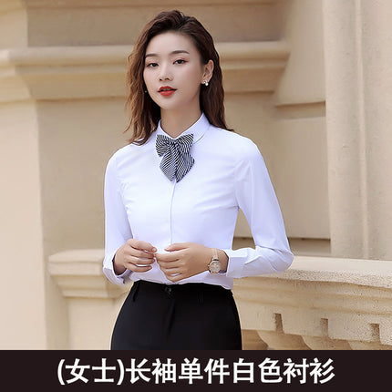 Men's and Women's Business Wear Same Style Shirt Hotel Front Desk Manager Shirt Civil Servant Interview Clothing Women's Formal Fixture