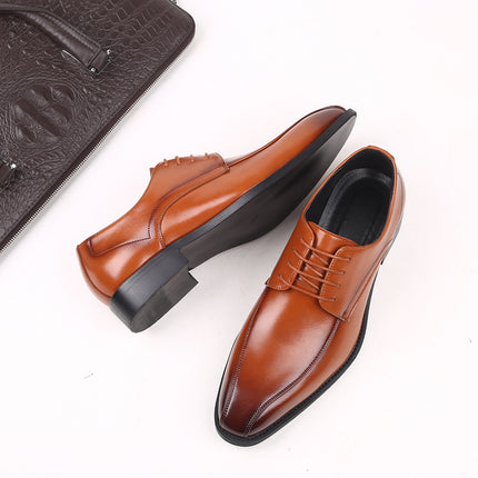 Men's Pointed British Men's Dress Shoes Business Leather Shoes 47 48 Large Size Lace-up Men's Shoes Cross-border Foreign Trade Shoes