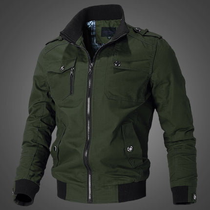 03 men's jacket new men's jacket Korean casual men's youth stand collar spring and autumn men's jacket fashion