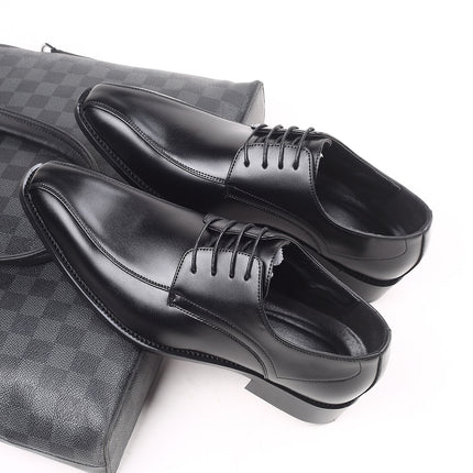 Men's Pointed British Men's Dress Shoes Business Leather Shoes 47 48 Large Size Lace-up Men's Shoes Cross-border Foreign Trade Shoes